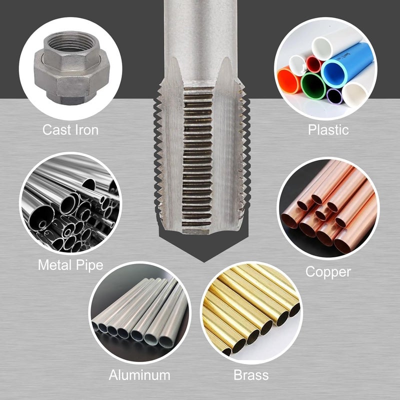 Gunpla NPT Pipe Thread Tap 1 Inch(1" - 11.5 NPT), Alloy Steel Internal Thread Forming Tap, Pipes Threading Flutes for Cleaning or Re-Thread Damaged or Jam Pipe Threads - Image 4